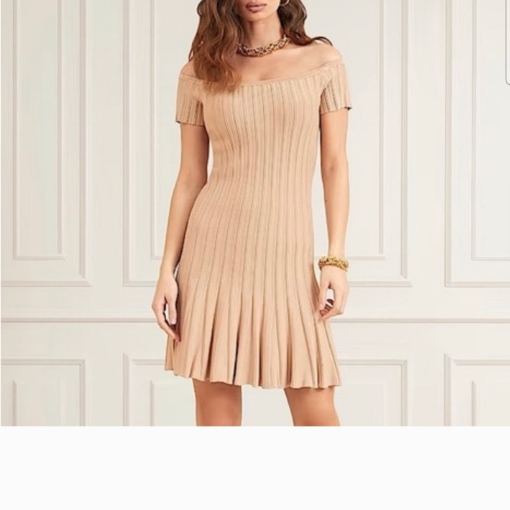 Marciano by Guess Womens Ranya Sweater Dress Off-Shoulder Size Small